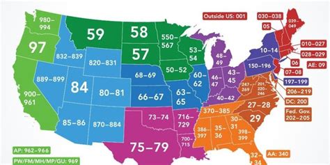 United States Postal Zip Codes Map