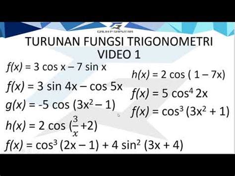 Turunan Trigonometri Video Youtube