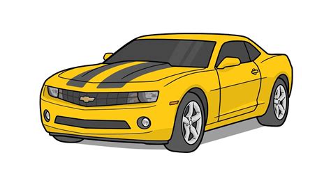 How To Draw A Chevrolet Camaro 2007 Drawing Chevy Camaro Bumblebee