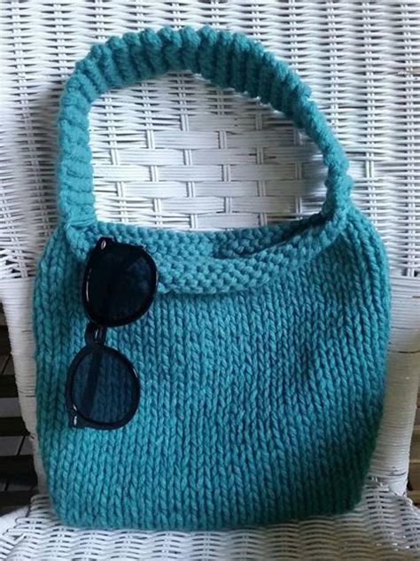 Knitted Bag Patterns For Beginners Knitting Bee