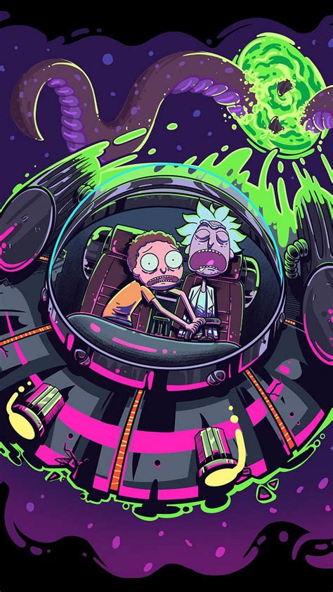 Rick And Morty Rickandmorty Tv Pickle Green Pink Blue Hd Phone Wallpaper Peakpx
