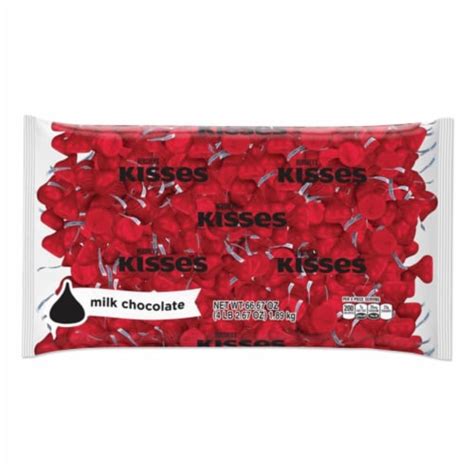 Red Hersheys Kisses Candy Milk Chocolates 4 Lb Bulk Candy Count Of