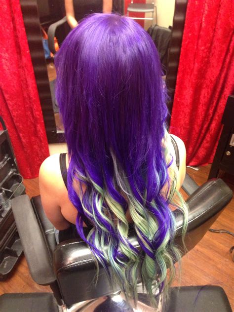 Purple And Blue Hair With 22 European Hair Extensions By Endless Locs