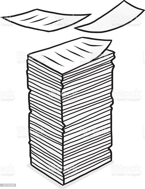 Stack Of Paper Stock Vector Art 492258098 Istock