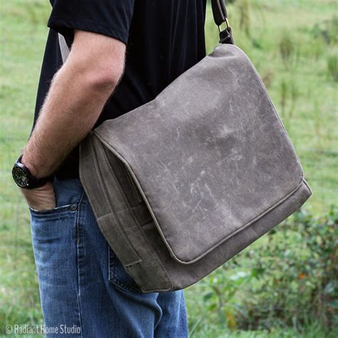 Mens Waxed Canvas Messenger Bag Sewing Projects