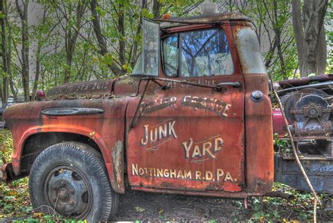 Junk Yard Truck Lettering Junkyard Vintage Trucks
