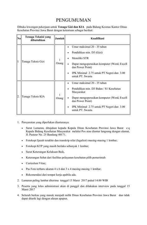 Rekrutmen Tenaga Gizi Dan KIA PDF