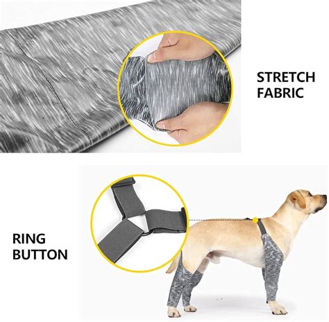 Waterproof Dog Leg Protector Recovery Suit Sling Dog Leg Cover Grey