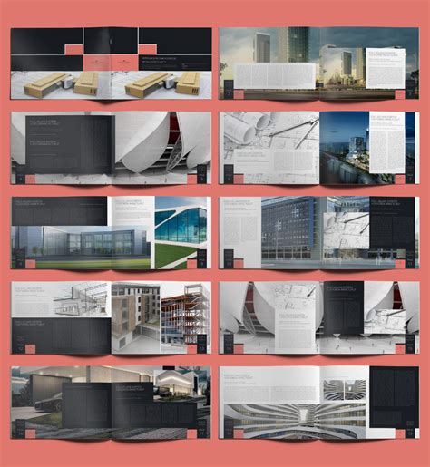 Hyper Architecture Portfolio A4 Landscape for inDesign | keboto.org