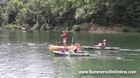 Kayakers At Summersville Lake Salmon Run Aug 10 2015 Youtube