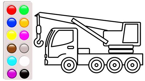 38+ construction crane coloring pages for printing and coloring. Crane truck coloring pages, Learn colors with construction ...