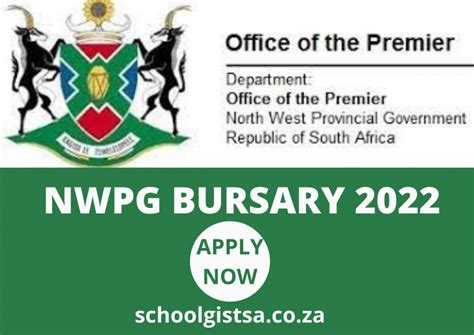 North West Provincial Government Bursary 2022 Schoolgistsa