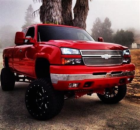 Lifted Red Chevy Just Something About That Color On A Chevy I