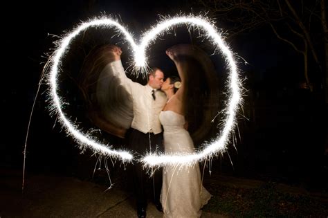 Long Exposure Sparklers Fun Picture Getting Married Wedding