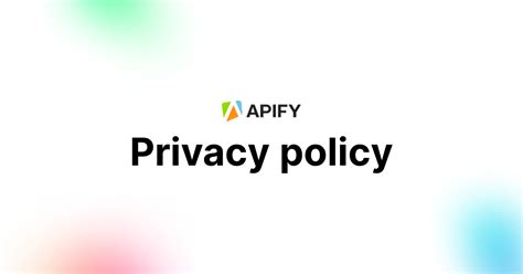 Privacy Policy · Apify