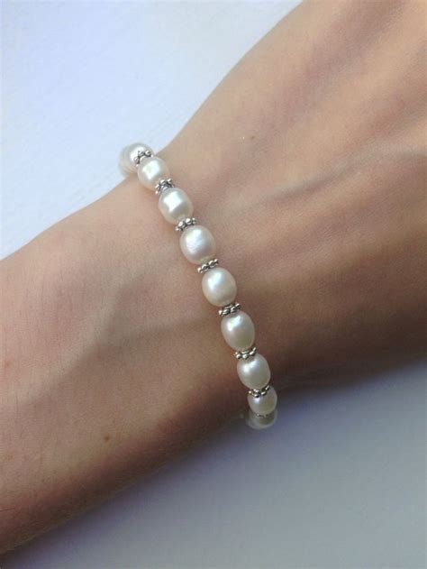 Natural Freshwater Pearls Pearls Bracelet White Pearls Bracelet