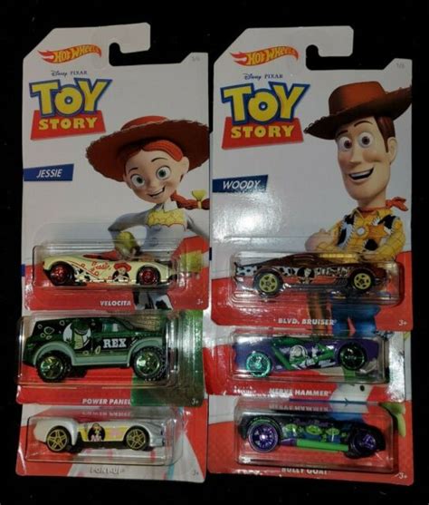 Complete Toy Story 4 Set Of 6 Sealed Hot Wheels Disney Pixar Car