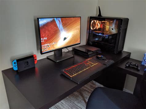 Console To Pc Upgrade Computer Desk Setup Gaming Room Setup Bedroom