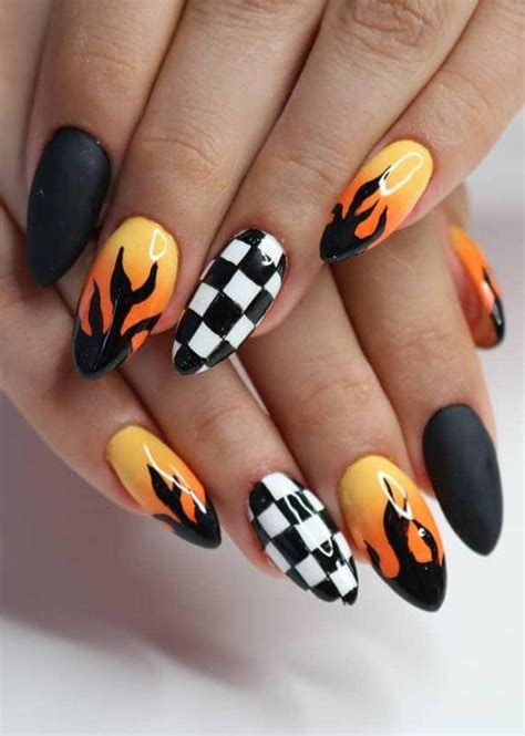 51 Stylish Fire Nail Art Design Ideas You Must Try Page 23 Tiger Feng