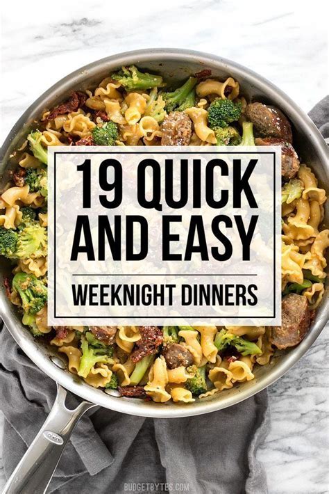 19 Quick And Easy Weeknight Dinner Ideas Budget Bytes Easy