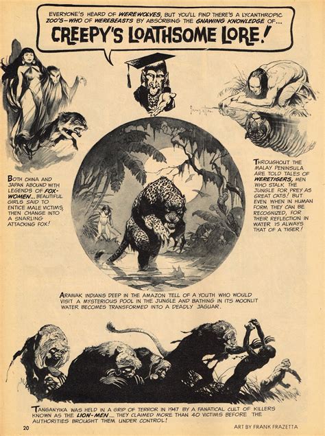 Capns Comics Creepys Loathsome Lore By Frank Frazetta