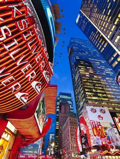 Usa New York City Manhattan Times Square Neon Lights Of 42nd Street Photographic Print By