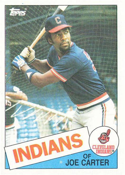 Joe Carter 1985 Topps Baseball Card 1980s Baseball
