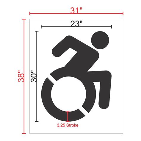 Handicap Stencils For Accessible Parking Lots