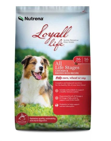 No matter which flavor you choose, you can always count on expertly formulated, wholesome. Nutrena 1366117-40 40-Pound Loyall Life All Life Stages Chicken And Brown Rice Dog Food at ...