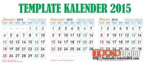 Template Desain Kalender 2015 Vector Editable Lengkap Dengan Kalender