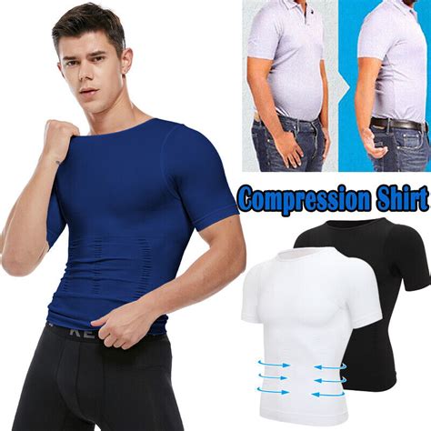 Men Slimming Body Shaper Tummy Control Shapewear Compression Shirts