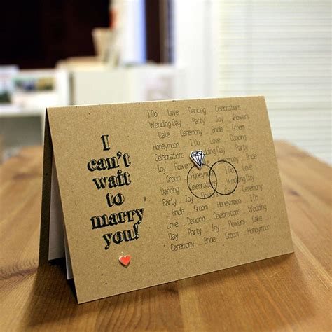 I Can T Wait To Marry You Wedding Day Card By Little Silverleaf Wedding Cards Marriage Cards