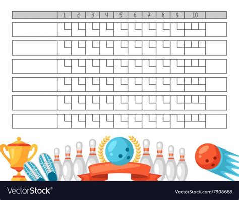 Bowling Score And Scoreboard Vector Images 31 Free Printable Bowling