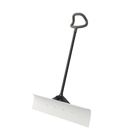 Suncast 36 Uhmw Steel Resin Snow Pusher Shovel White