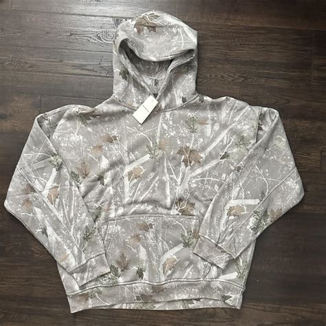 nwt abercrombie essential popover hoodie off white depop