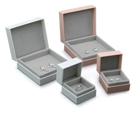Fancy Paper Velvet Flip Top Jewelry Box With Magnetic Catch Jewelry