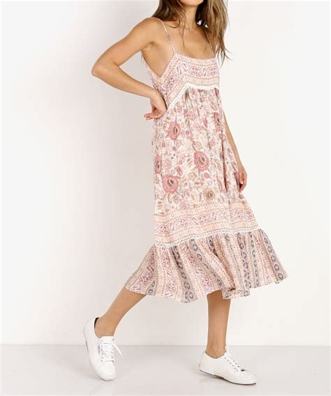 Spell And The Gypsy Zahara Midi Dress Dusty Pink Floral 173112f91 Free