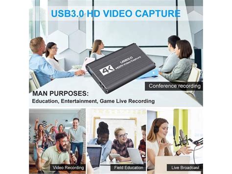 Digitnow 4k Audio Video Capture Card Usb 3 0 Hdmi Video Capture Device Full Hd 1080p For Game