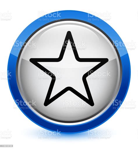 Star Icon Crystal Blue Round Button Stock Illustration Download Image
