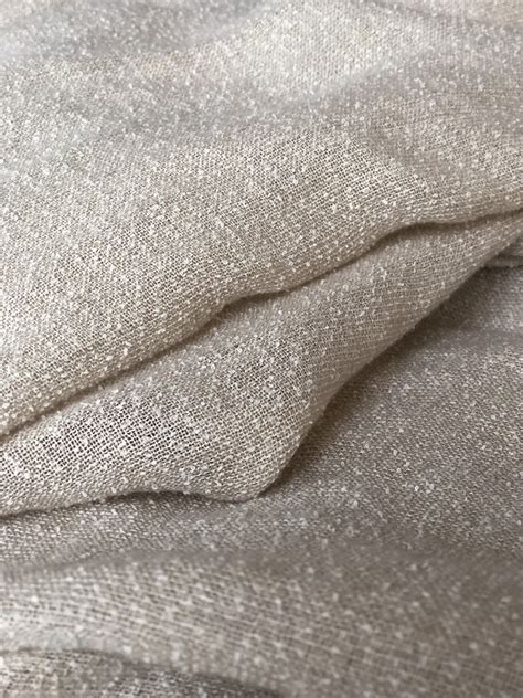 Grainy textured stonewashed linen/cotton blend curtains - Pantoufle