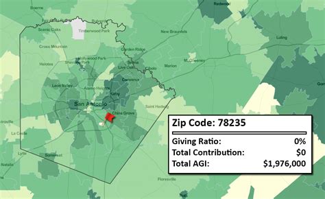 San Antonio Charitable Giving Map By Zip Code San Antonio Express News
