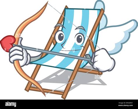 Cupid Beach Chair Character Cartoon Stock Vector Image And Art Alamy