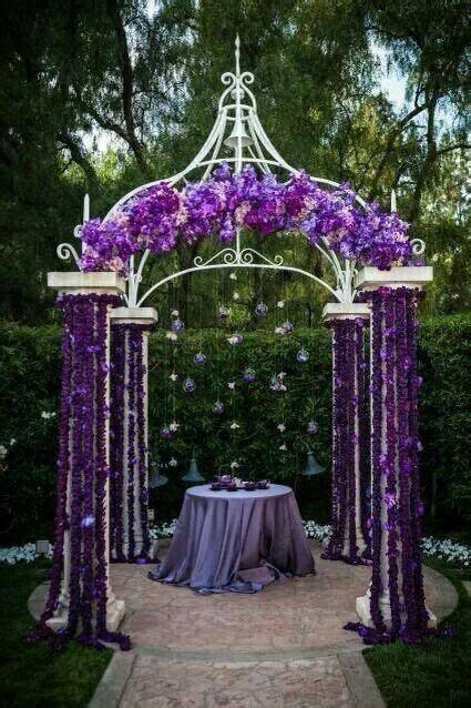 Beautiful arch (With images) | Purple wedding decorations, Fall wedding