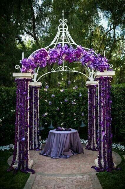 Beautiful Arch With Images Purple Wedding Decorations Fall Wedding