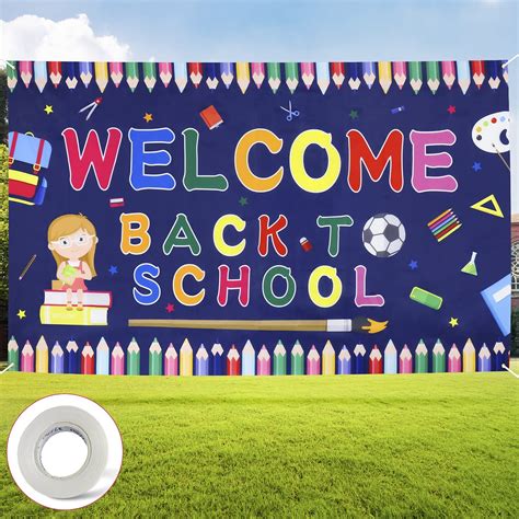 Buy Welcome Back Banner Classroom Decoration Banner 77x44 Extra