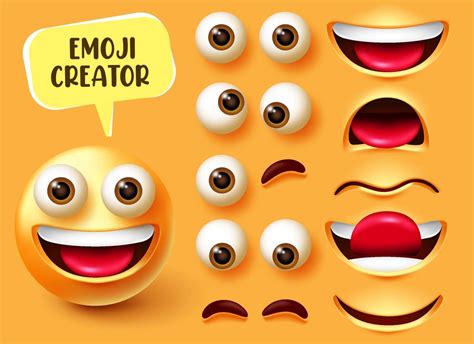 Dise O De Conjunto De Vectores De Creador De Emoji Kit De Personajes