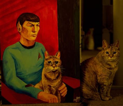 For 250 An Indescribable Portrait Of Spock Holding A Cat Could Be Yours