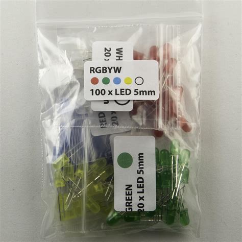 Led Mix Pack 100 Diffused 5mm