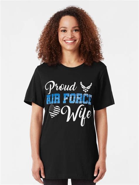 Proud US Air Force Wife Gift USAF Military Wife Mother Air Force