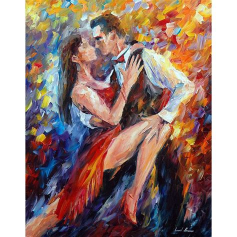 Delightful Tango — Palette Knife Oil Painting On Canvas By Leonid